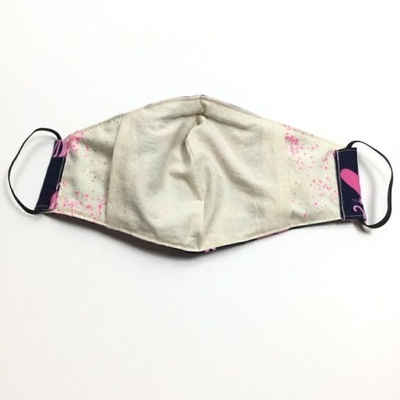 2/$15 - Cats Mask, Navy Face Mask w/Pink Hearts & Cats, Filti Filter - Picture 4 of 15